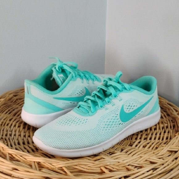 Nike Free Run Running Shoes Big Kid Youth Mint Green Sneakers Size 6 Y Athletic - Picture 6 of 13